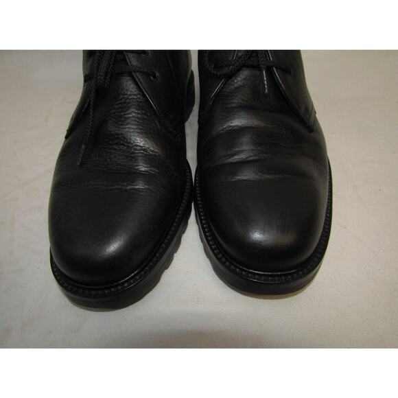 Faconnable Mens Size 7 D Black Leather Laces Ankle Boots main image 11